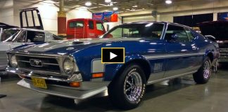 blue 1971 ford mustang 351 cleveland