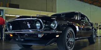 raven black 428 cobra jet 1969 ford mustang