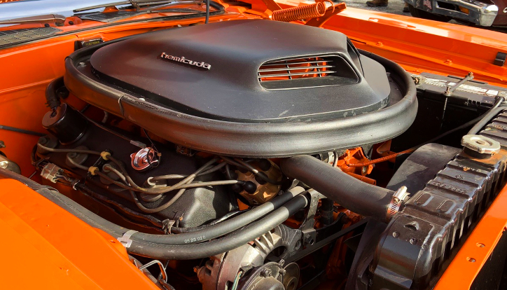 orange 1970 plymouth cuda 426 hemi