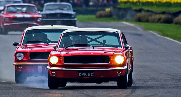 on board 1965 mustang race car