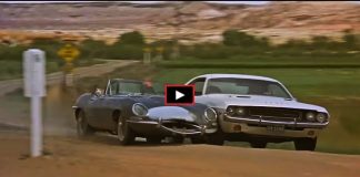 vanishing point challenger vs jaguar race scene
