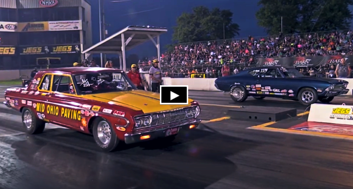 plymouth belvedere vs chevy chevelle 1/4 mile race