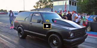 wheelstanding chevy blazer truck