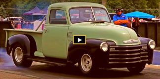 inline 6 chevy 3100 drag racing at byron