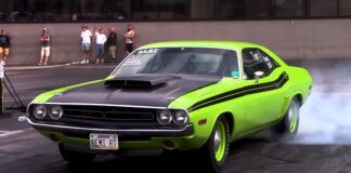 1971 dodge challenger r/t drag racing