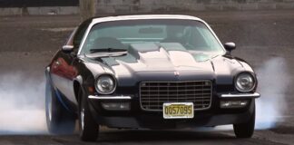 ls swapped 1973 camaro drag racing