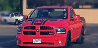 hemi powered dodge ram truck drag racing