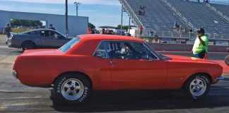 mustang 289 vs mustang 5.0 drag racing