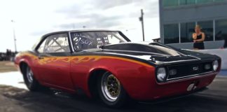 procharged big block 1968 camaro drag racing