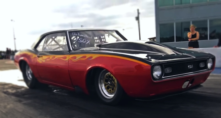 procharged big block 1968 camaro drag racing