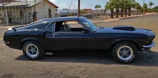 black on black 1969 ford mustang fastback
