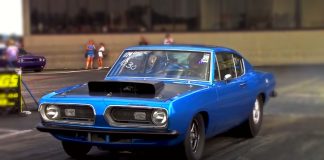 big tire plymouth barracuda drag racing