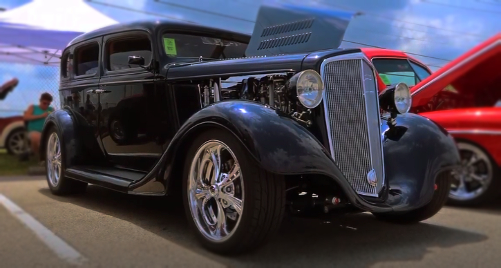 supercharged 1935 chevy street rod