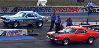 1969 ford mustang vs 1967 mustang drag racing