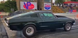 small block 1967 mustang fastback drag racing