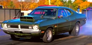 8 second 1971 dodge demon 540 drag racing