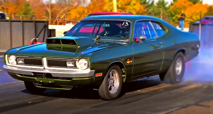 8 second 1971 dodge demon 540 drag racing