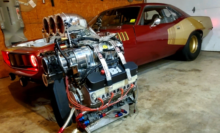 plymouth cuda keith black race engine