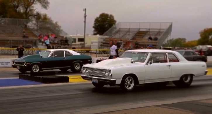 big block chevy muscle cars 1/4 mile drag race