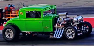 blown nitro hemi chrysler coupe drag racing