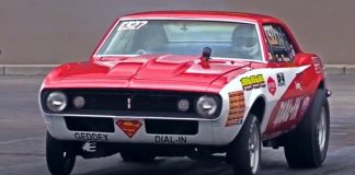 big block 1967 chevy camaro drag racing