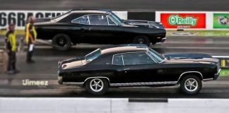 chevy monte carlo vs dodge super bee drag racing