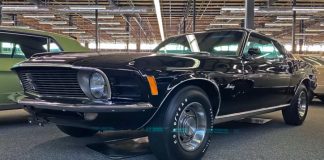 black on black 1970 ford mustang 428 cobra jet