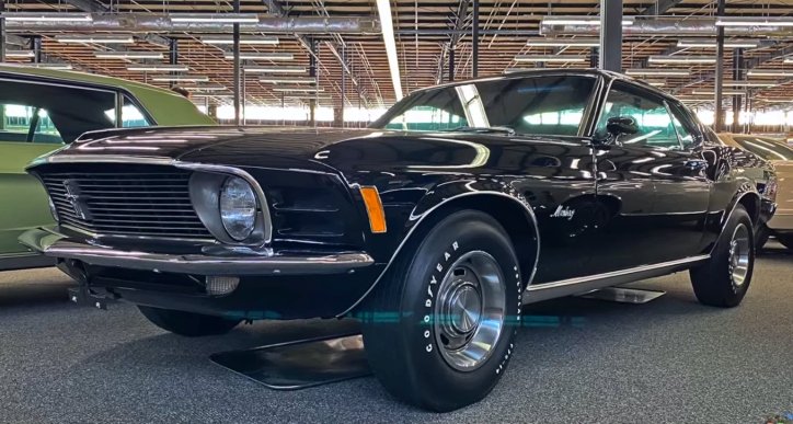 black on black 1970 ford mustang 428 cobra jet