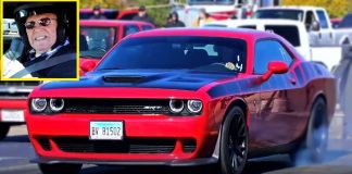 modded 2016 dodge hellcat challenger drag racing