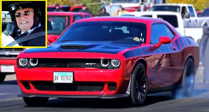 modded 2016 dodge hellcat challenger drag racing