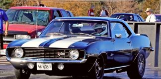 1969 chevy camaro 350 drag racing
