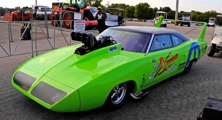 steve malek blown hemi superbird drag racing