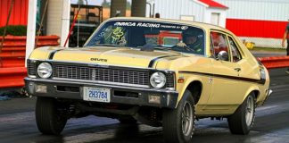 1970 chevy yenko nova 1/4 mile drag racing