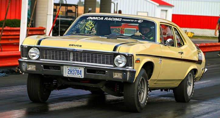 1970 chevy yenko nova 1/4 mile drag racing