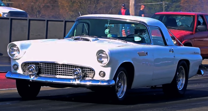 1955 ford thunderbird drag racing