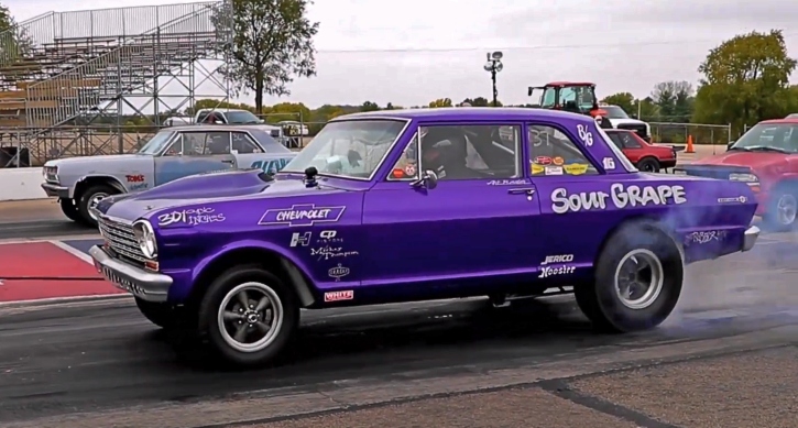 old school chevys drag racing