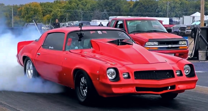 9 second small block chevy camaro drag racing