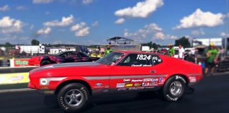 super stock ford mustang drag racing