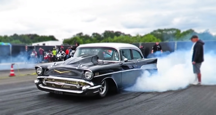 big block 57 chevy drag racing