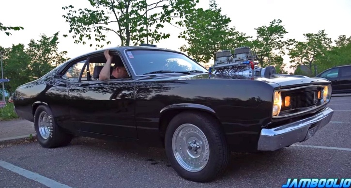 blown 1970 plymouth duster v8 sound