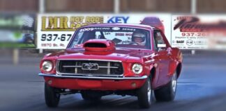 11 second ford mustang coupe drag racing