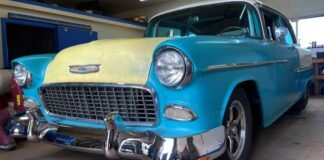 55 chevy big block v8 sound
