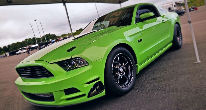 twin turbo coyote mustang drag racing