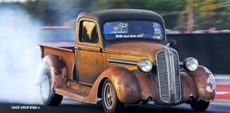 1937 dodge pick up truck drag racing