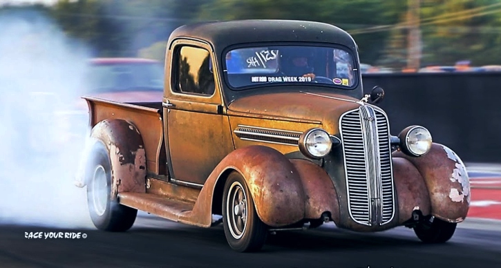 1937 dodge pick up truck drag racing