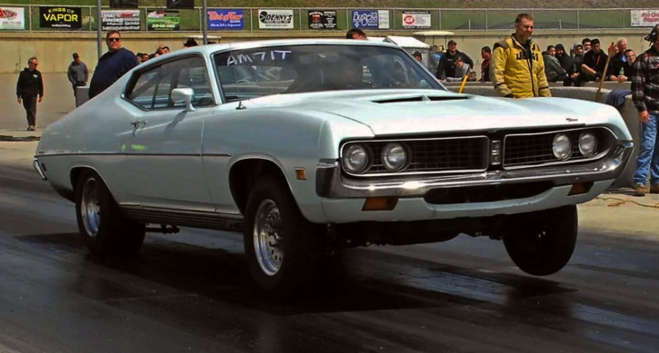 1971 ford torino gt drag racing