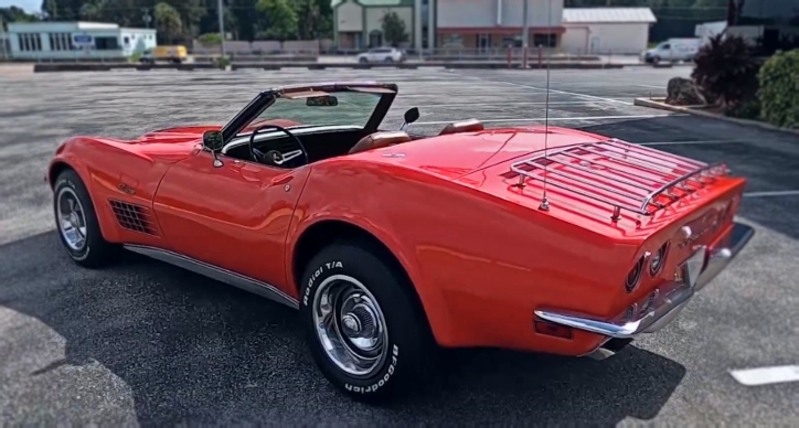 red 1972 chevrolet corvette