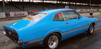 coyote swapped ford maverick nmra drag racing