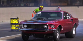 1969 ford mustang 1/4 mile drag racing