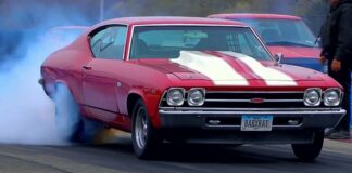 8 second chevy chevelle drag racing